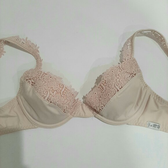 Vintage coquette fairycore satin crochet lace LA Senza bra - Picture 16 of 16